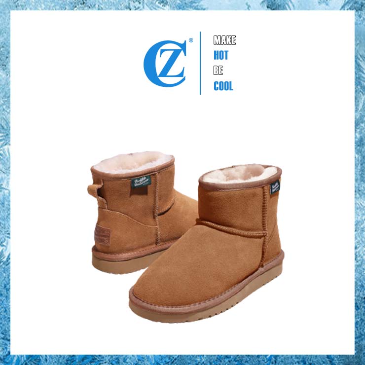 Giày boot lông cổ ngắn