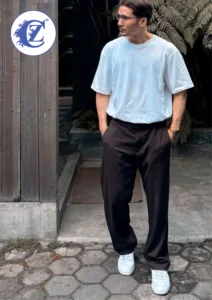 áo phông oversize nam mặc với quần gì